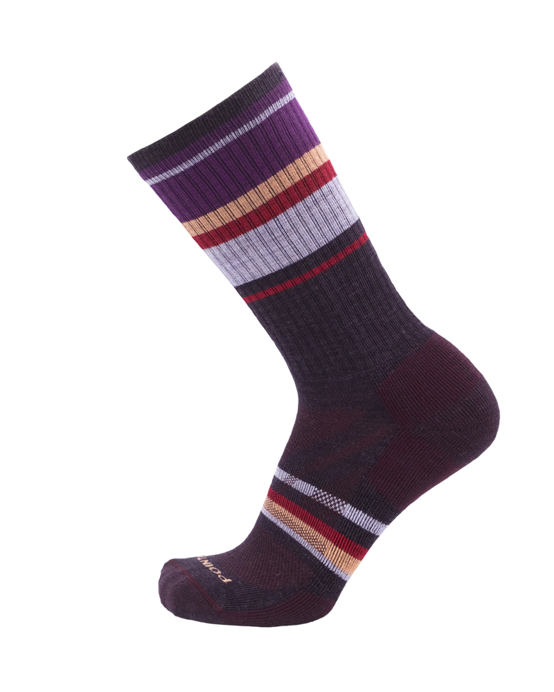 Point6 Stripe Block Light Crew Socks