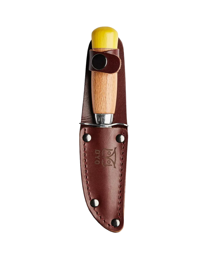 Oyo Scout Knife with Leather Sheath - Brown