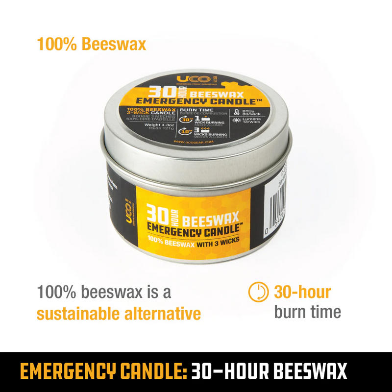 UCO 30hr Beeswax Emergency Candle