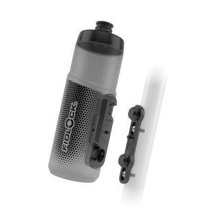 Fidlock Bottle 600ml + Bike Base inc Cageless Magnetic-Mechanical Mounting System for Bike Frames - Transparent Black