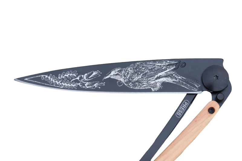 Deejo Black 37g Knife with Juniper Handle - Tui