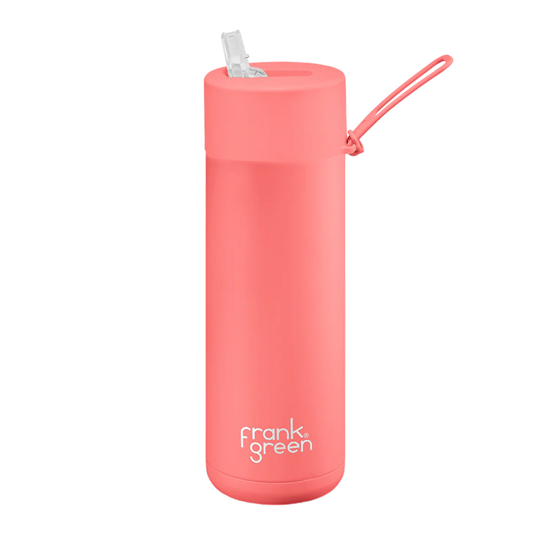 Frank Green Ceramic 20oz Reusable Bottle with Straw