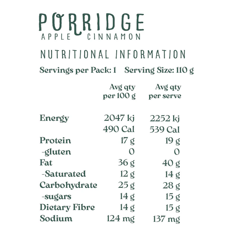 Yum - Apple Cinnamon Porridge 110g