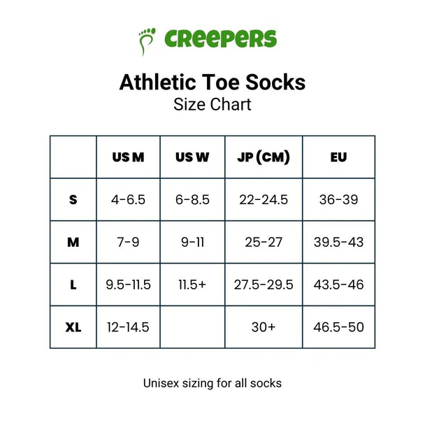 Creepers Merino Toe Socks - Crew Length