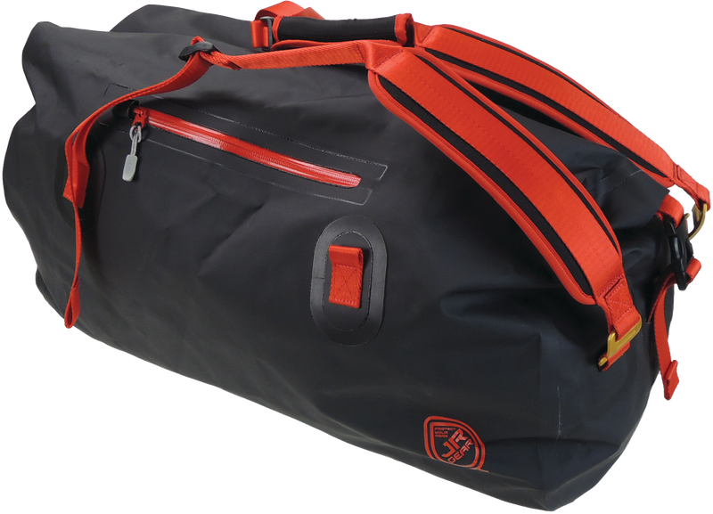 JR Gear Roll Top Vinyl Duffel MkII 65L - Black/Red