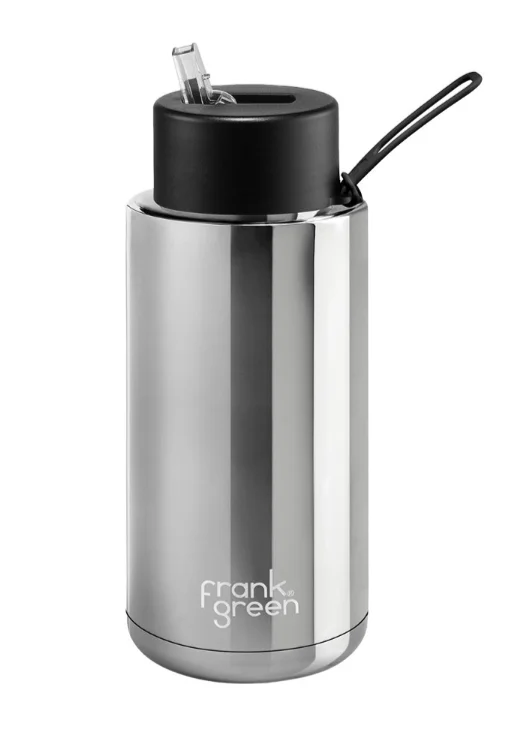 Frank Green Ceramic 34oz/1L Reusable Bottle with Straw