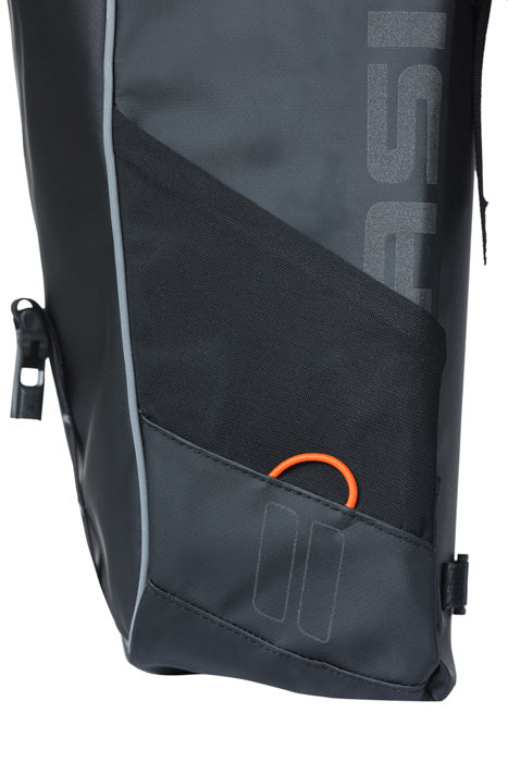 Basil Miles Tarpaulin Double Bike Bag 34L Black Orange