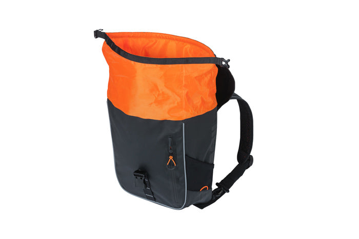 Basil Miles Tarpulin Daypack Bicycle Bag 17L Black Orange