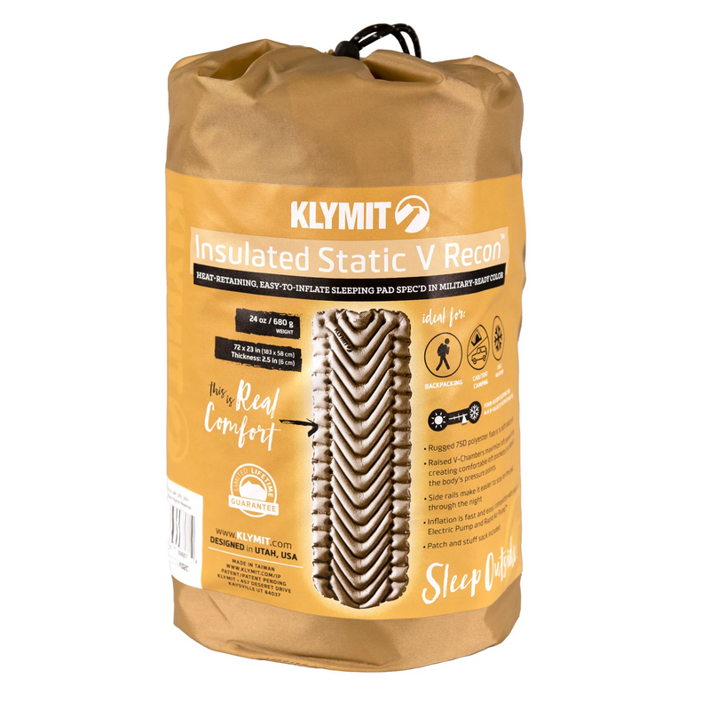 Klymit Static V Insulated Sleeping Mat - Recon Coyote -Sand