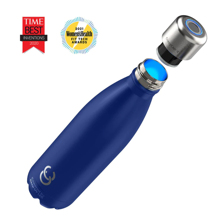 CrazyCap 500ml + UV Purifier Water Bottle 500ml