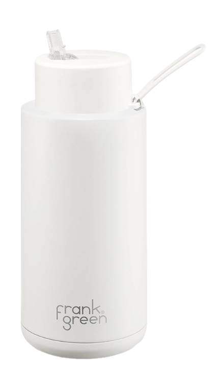 Frank Green Ceramic 34oz/1L Reusable Bottle with Straw