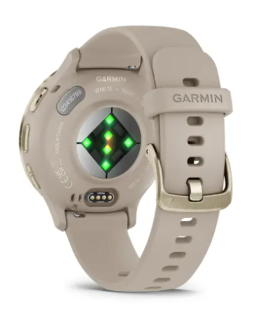 Garmin Venu 3S Soft Gold Bezel/French Grey Case/Silicone Band