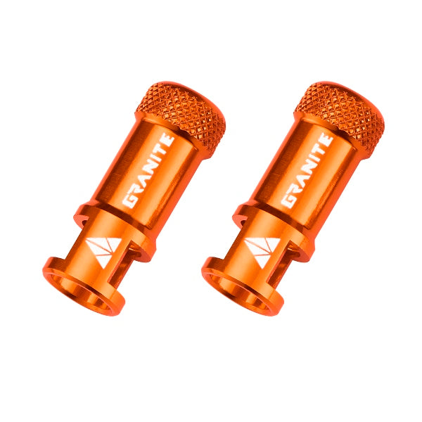 Granite Designs Juicy Nipple CNC Valve Cap Pair With Valve Core Removing Function