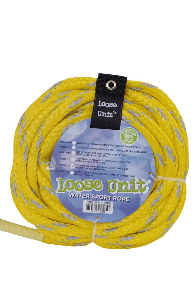 Loose Unit -Foam Core Floating Tow Rope - 3-4 person